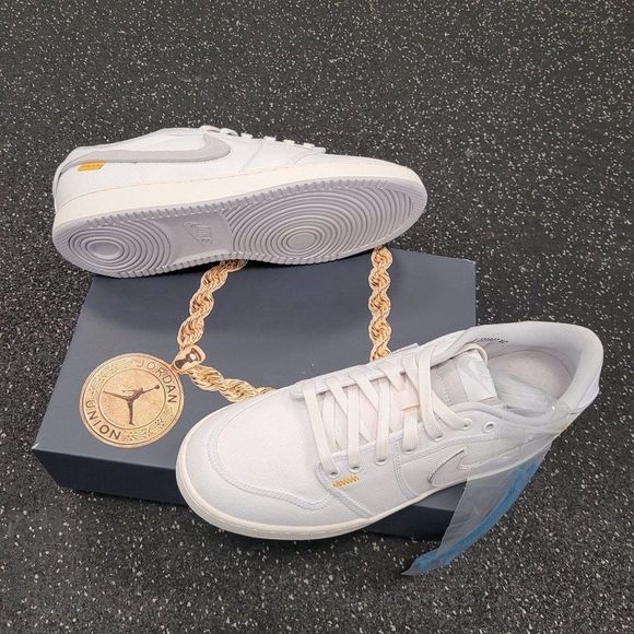 Nike Air Jordan 1 AJKO Low SP Union White Canvas Size 11.5 Mens DO8912-101 - Picture 2 of 9